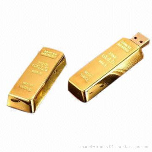 Golden Bar USB Flash Drives, 64MB-128GB